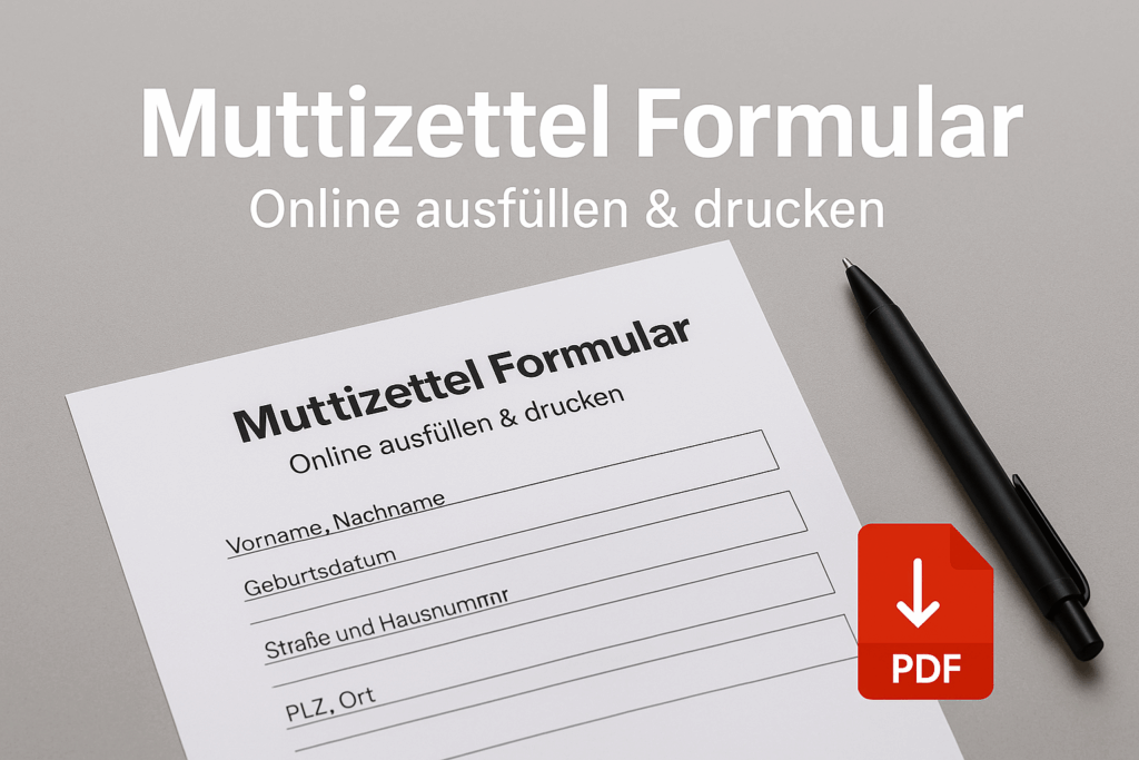 muttizettel vorlage